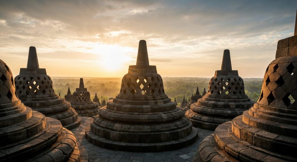 borobudur sunrise tour — Photorealistic editorial travel photograph relevant to: The clearest planning guide and direct-