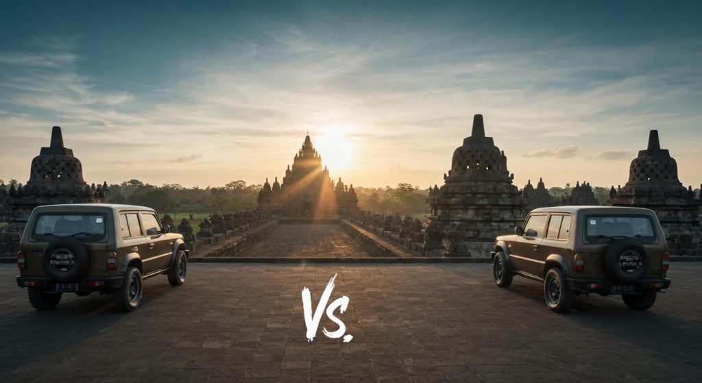 yogyakarta budget vs luxury tour comparison — Photorealistic editorial travel photograph relevant to: The clearest plann