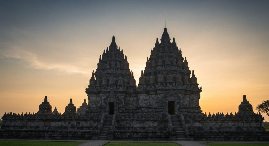 prambanan temple best time visit sunset — Photorealistic editorial travel photograph relevant to: The clearest planning